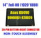 Asus New 14'' FHD 1920x1080 LCD Display Screen Complete Hinge UP Assembly 90NB0EI1-R20020 ZenBook 3 Deluxe UX490UA-1A