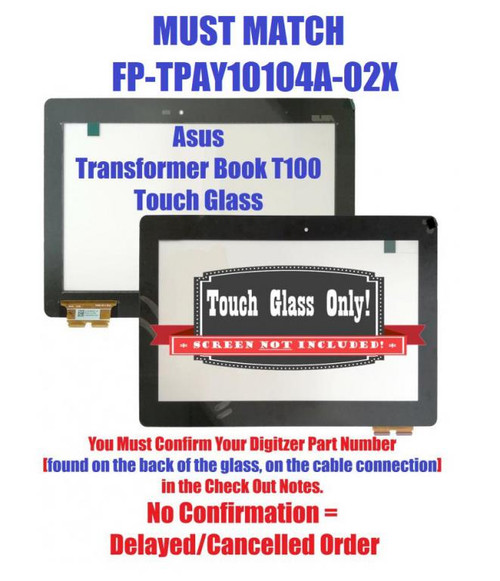 10.1" Touch Screen Digitizer Front Glass REPLACEMENT Asus Transformer Book T100TA