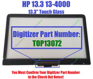 BLISSCOMPUTERS 13.3" Touch Digitizer Front Glass Screen Replacement for HP Pavilion 13-s001nj X360