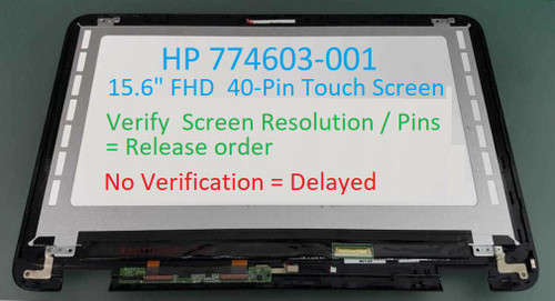 774603-001 HP Envy X360 15U 15-U010DX 15-U011DX Touch Screen Digitizer Bezel