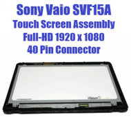 15.5" 1920X1080 Touch Screen REPLACEMENT Assembly Touch Digitizer Panel Glass LED LCD Display Sony Vaio SVF15AC1QL Bezel