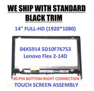 14" 1920x1080 Assembly Bezel LED LCD Display Touch Digitizer Panel Screen REPLACEMENT Lenovo Flex 2 14 59435728