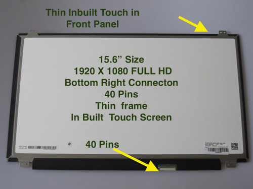 15.6" 1920X1080 Touch Panel Digitizer Full Screen with LED LCD Display & Back Cover and Hinges Dell Inspiron 15-5547