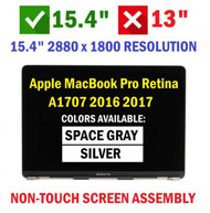 BLISSCOMPUTERS A1707 LCD Screen Complete Assembly for MacBook Pro Retina 15" A1707 Silver Display 661-06376 661-08031 EMC 3072 3162