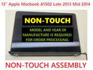 BLISSCOMPUTERS 13.3" LCD Screen Assembly For Apple LCD Display Assembly MacBook Pro 13" Retina Late 2013 A1502 661-8153