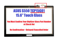 BLISSCOMPUTERS 15.6" Touch Screen Panel Glass Digitizer Laptop Replacement for Asus VivoBook S550CA-DS71T (NO LCD) +Bezel