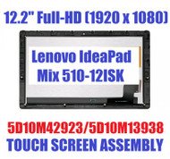 New Genuine 12.2" FHD LCD Screen IPS LED Display Touch Digitizer Bezel Frame Assembly FRU 5D10M13938 Lenovo IdeaPad Miix 510-12ISK 80U1