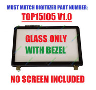 BLISSCOMPUTERS New Genuine 15.6" Touch Screen Digitizer Glass + Plastic Bezel Frame + Touchscreen Control Board Fit HP 15-P390NR 15-P393NR 15-P030NR 15-P099NR 15Z-P000