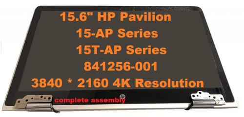 15.6" UHD 4K 3840x2160 LCD Panel IPS LED Touch Screen with Cover Hinges Cable Complete Full Replacement Assembly for HP Spectre X360 15T-AP 15-AP