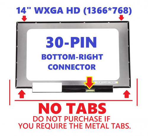 New LCD Screen N140BGA-EB4 REV.C1 No tabs HD 1366x768 Glossy Display 14.0"