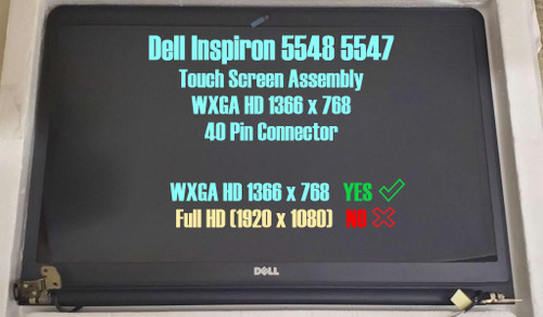 New Dell Inspiron 15 5547 5548 15.6" Full Touch Screen LCD Display Assembly 651CN