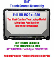 15.6" LED Touch Screen Digitizer Assembly Asus Transformer Flip TP501 TP501U TP501UA TP501UB TP501UQ TP501UAM FHD 1920X1080
