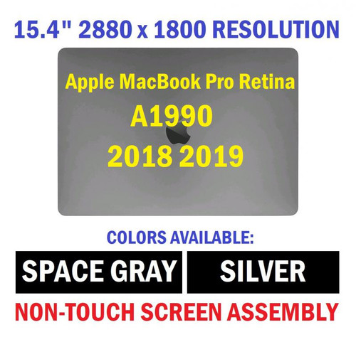 New Laptop A1990 LCD for Apple MacBook Pro Retina 15" A1990 LCD LED Screen Display Assembly Mid 2018 Year Silver