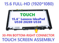 REPLACEMENT 15.6" Full HD 1080P N156HGE-EA1 LED LCD Display Touch Screen Digitizer Assembly Bezel Lenovo IdeaPad U530 Touch 20289 59385621 LCD Screen Touch Digitizer Bezel