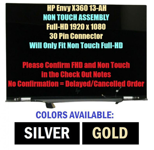 New 13.3" FHD Silver LCD Display Screen Assembly For HP Envy Laptop 13-ah0000TU 13-ah0000TX L19533-001