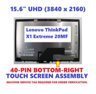 15.6" UHD LCD Touch Screen Assembly 01YU648 Lenovo ThinkPad X1 Extreme 20MF
