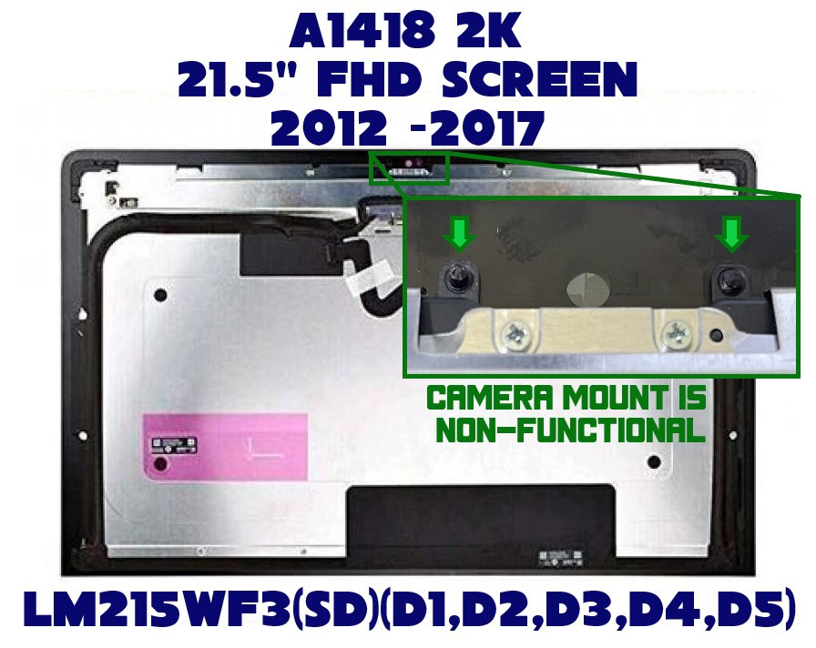21.5" Apple iMac A1418 2012 2015 LM215WF3(SD)(D1) LCD Display Screen  REPLACEMENT