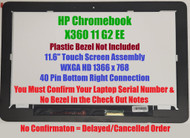 11.6" HD 1366x768 LCD Panel REPLACEMENT LED Touch Screen Display HP Chromebook X360 G2 EE