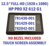 12.5" FHD 1920x1080 LCD LED Touch Screen Display Assembly HP Pro X2 612 G1 Series P/N 781429-001