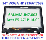 14" WXGA HD LCD Screen LED Display Touch Digitizer Assembly Acer Aspire V3-472P N140BGE-E43