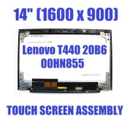 14.0" HD+ 1600x900 LCD Panel REPLACEMENT LED Touch Screen Display Bezel Frame Assembly Lenovo ThinkPad T440 20B6 FRU 00HM039