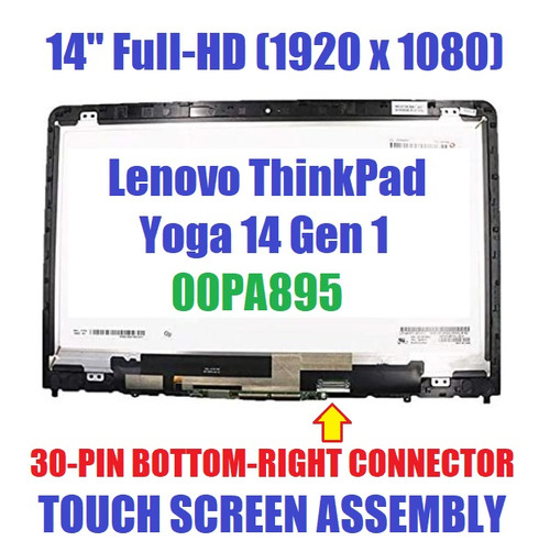 14" 1920x1080 Assembly Touch Panel Digitizer LCD LED Display Screen REPLACEMENT Lenovo Yoga 700 14 LP140WF3-SPL2