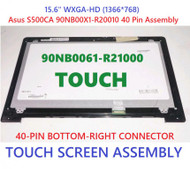 15.6" 1366X768 Touch Panel Digitizer LED LCD Display Screen REPLACEMENT Assembly Asus VivoBook S500CA-HCL1002H Bezel
