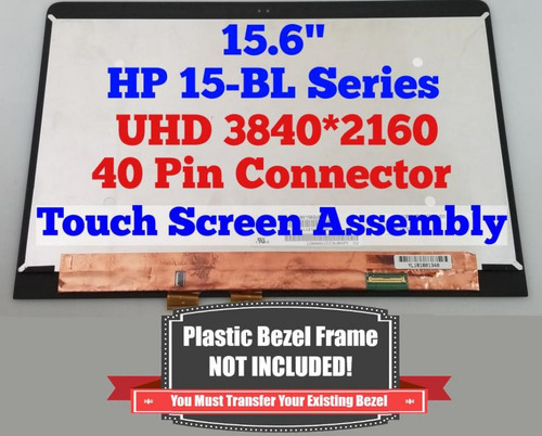 Touch LCD Screen REPLACEMENT HP Spectre x360 15-BL152NR 15-BL112DX 15-BL012DX 15-BL062NR 15-BL075NR Digitizer Glass Display Assembly 15.6" UHD