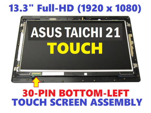 REPLACEMENT 11.6" FHD 1920x1080 A LCD LED Screen B Touch Digitizer Display Bezel Cover Frame with Cable Complete Upper Half Part Assembly N116HSE-WJ1 Asus Taichi 21