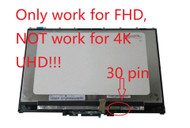New REPLACEMENT 15.6" FHD 1920x1080 LCD Screen LED Display Touch Digitizer Bezel frame PCB Assembly Lenovo ideapad Yoga 720-15IKB 80X7 FHD