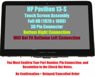 New 13.3" HD 1366X768 LCD Screen LED Display Touch Digitizer Bezel Frame Assembly HP Pavilion X360 13-S 13-S120NR 13-S120CA 13-S122NR 13-S138CA 809832-888 460.04508.0006