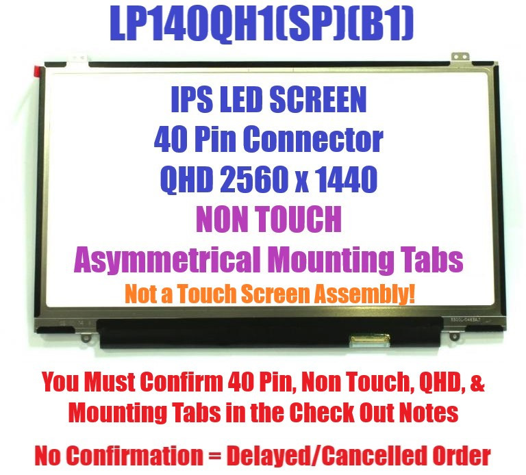 ThinkPad x1 Carbon 2015 gen3 20bs LCD Display Screen 14" WQHD NGZ