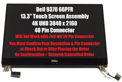 0NHPC NEW OEM ROSE GOLD 4K UHD LCD Touchscreen Assembly for Dell XPS 13 9370