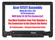 Acer Chromebook R751T-C4XP 11.6" Lcd Touch Screen Module w/ Bezel 6M.GPZN7.001