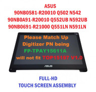 15.6" FHD LCD LED Screen Touch Bezel Assembly Asus Q552 Q552U Q552UB