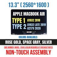 New Apple Macbook Air 13" A1932 Late 2018 Silver Full LCD Screen Assembly