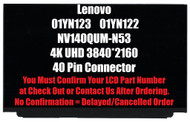 Lenovo 01YN122 SD10Q66884 FRU of BOE 14.0 UHD IPS Glare