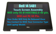 14" Dell Inspiron 14 5481 1366x768 LED LCD Display Touch Screen Assembly Frame