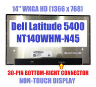 Dell 0025t0	NT140WHM-N45 Latitude 7400 laptop screen