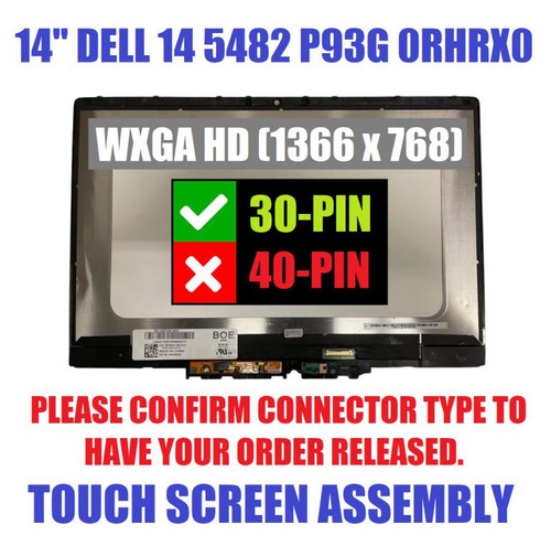 00JWH4 14" PANEL DELL Inspiron 14 5482 0RHRX0 Laptop LCD led Touch screen