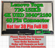 Lenovo Yoga 730-15IKB 15.6" UHD LCD Touch Screen Bezel Assembly 5D10Q89745
