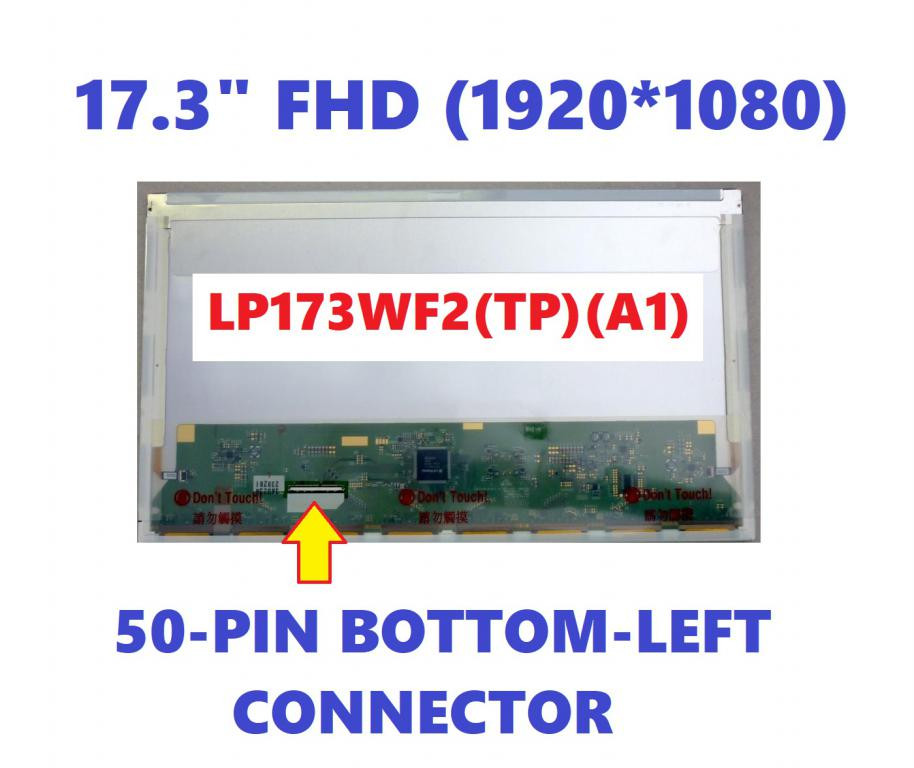 LP173WF2(TP)(B1) TPB1 LP173WF2 TPB2 TPA1 1920x1080 3D 17.3" LCD Screen 50  pin