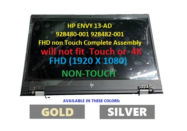 HP ENVY LAPTOP 13-AD0XX Gold LCD 13.3 FHD BV Non Touch Screen Whole Hinge  Up ASSEMBLY