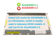 Gateway No50t Ltn154at11 Replacement LAPTOP LCD Screen 15.4" WXGA LED DIODE