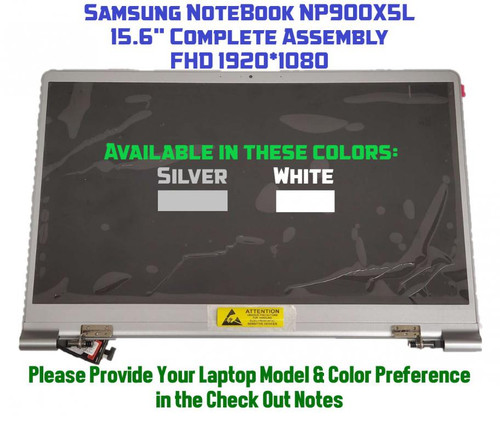 New Samsung NoteBook-NP900X5L-K02US 15" (Silver) LCD Full Screen Assembly