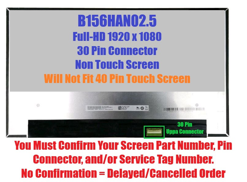 New Innolux P/N N156HCA-E5A 15.6" FHD IPS 30 PIN Screen LCD Display