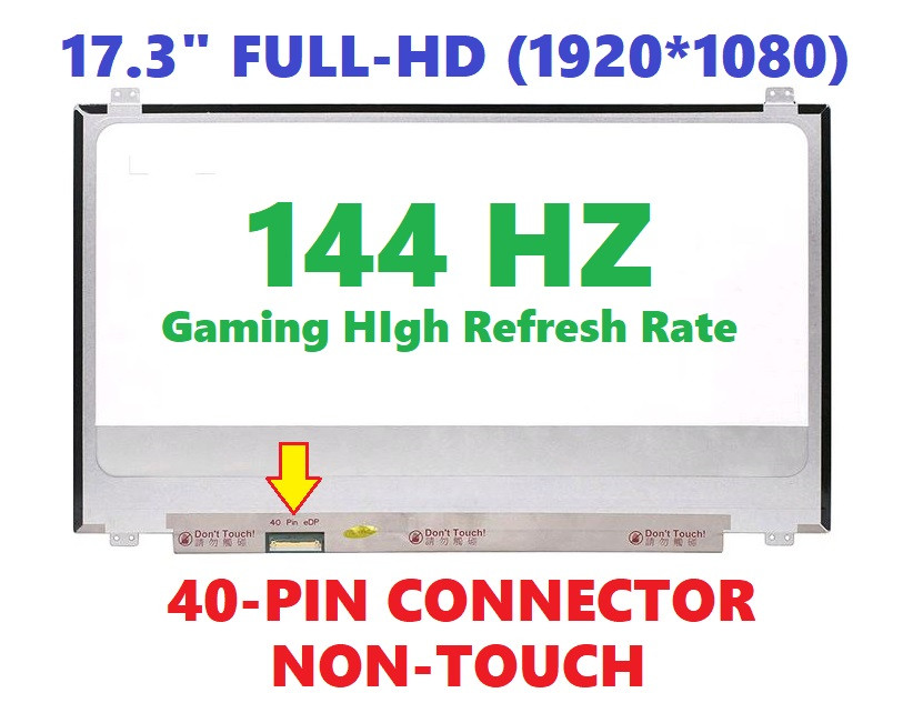 B173HAN03.1 FHD 1920x1080 Led LCD Screen 17.3" 144Hz 40 Pin