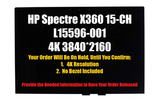 NV156QUM-N72 V3.0 HP Spectre X360 15-CH 15T-CH 15" UHD LCD Touch Screen Assembly