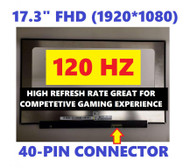 17,3" 1920x1080 Full HD LED Display Screen 120HZ NV173FHM-NX1 (BOE08BE)