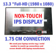 13.3"LED LCD Screen LP133WF7-SPF1 (SP)(F1) IPS For DELL 0YT9G7 FHD NON-TOUCH